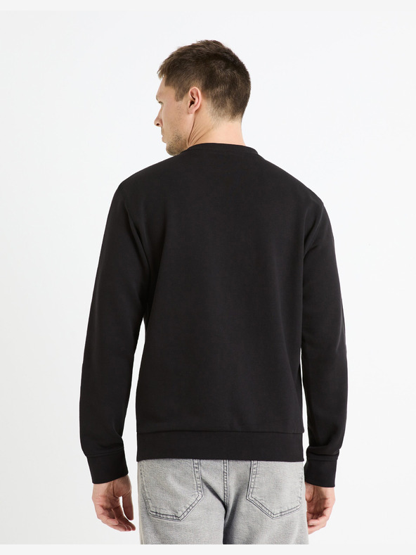 Celio Schwarzer Herren-Kapuzenpulli Basic Celio Feseven