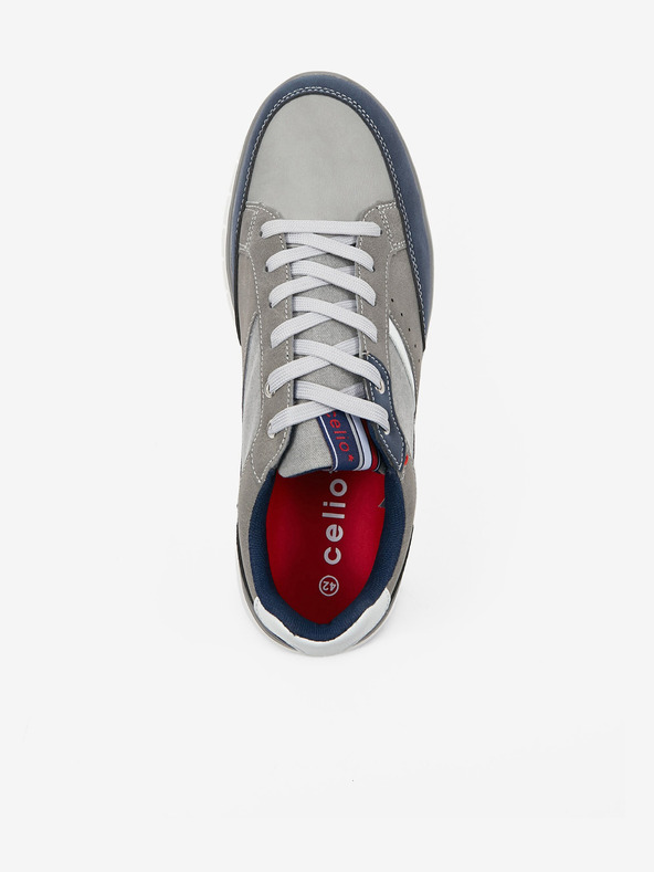 Celio Graue Herren-Sneakers aus Wildleder von Celio