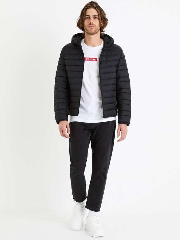 Celio Schwarze Herren-Steppjacke Celio Fububble