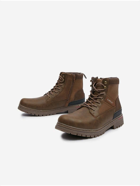 Celio Braune Herren-Winterstiefeletten Celio