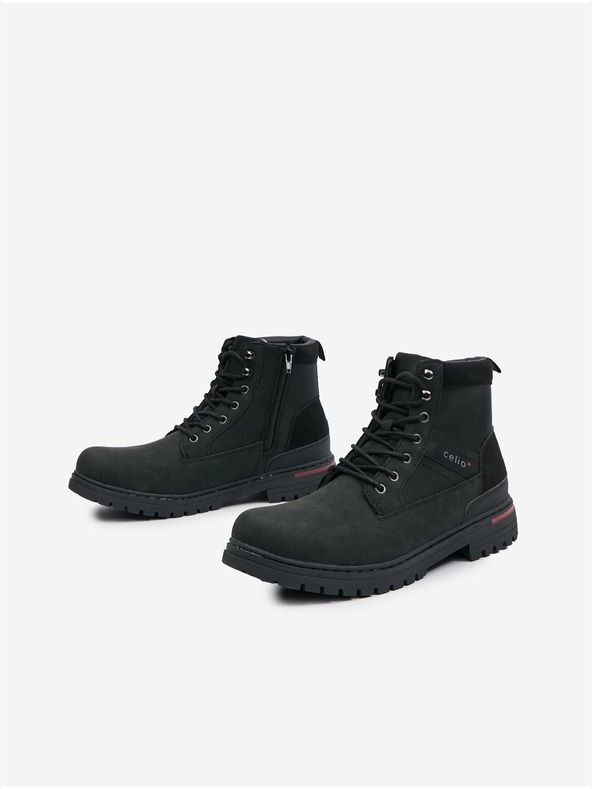 Celio Schwarze Herren-Winterstiefeletten Celio
