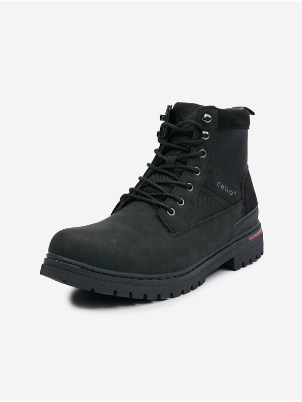 Celio Schwarze Herren-Winterstiefeletten Celio