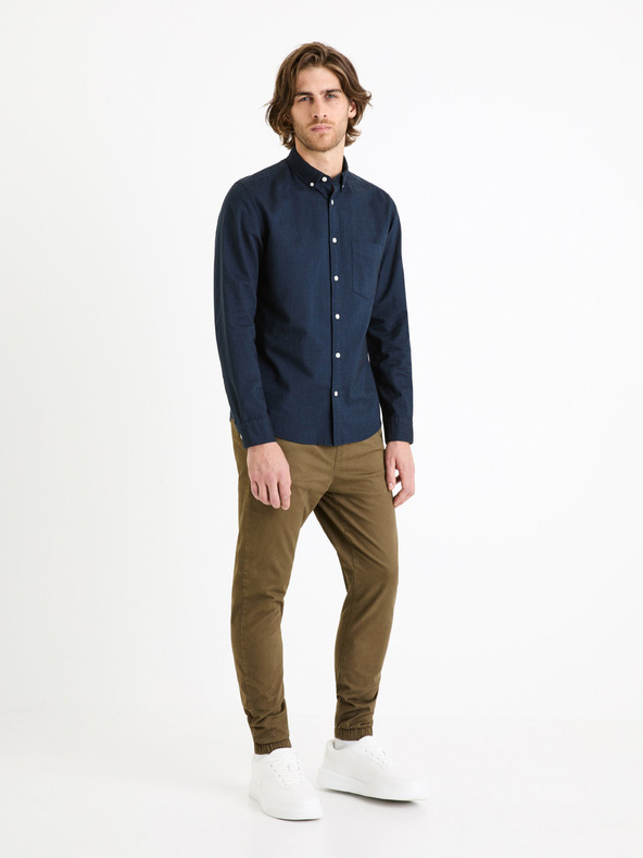 Celio Dunkelblaues Herrenhemd Celio Daxford