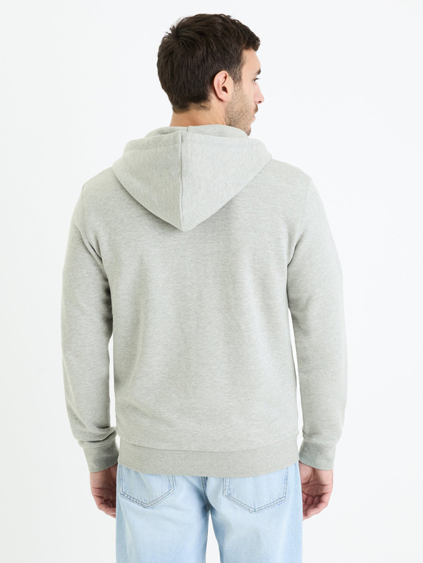 Celio Hellgraues Herren-Basic-Sweatshirt Celio Fethree