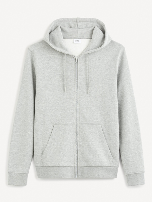 Celio Hellgraues Herren-Basic-Sweatshirt Celio Fethree
