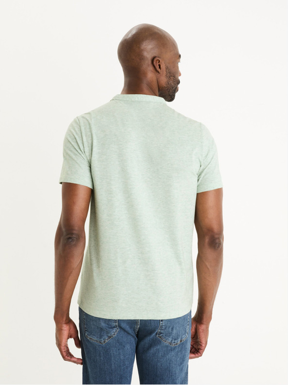 Celio Hellgrünes Herren-T-Shirt Celio Cegeti