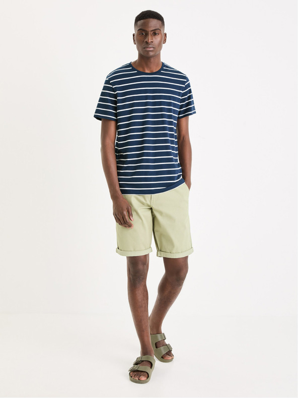 Celio Dunkelblaues Herren-Basic-Shirt Celio Gebaser