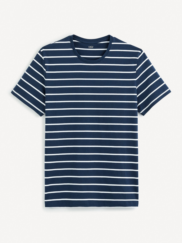 Celio Dunkelblaues Herren-Basic-Shirt Celio Gebaser