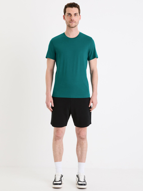 Celio Schwarze Herren-Trainingsshorts Celio Goshort