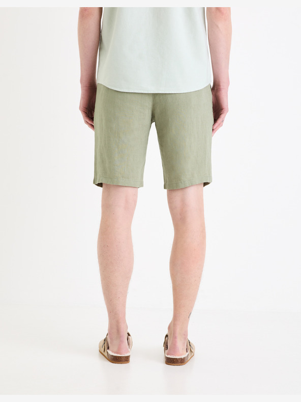 Celio Grüne Herren-Leinen-Shorts Celio Dolinusbm