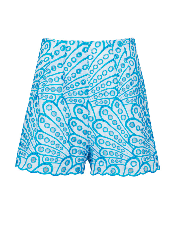 Orsay Blaue gemusterte Damen-Shorts ORSAY
