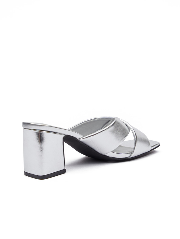 Orsay Silberne Damen-Pantoffeln mit Absatz ORSAY