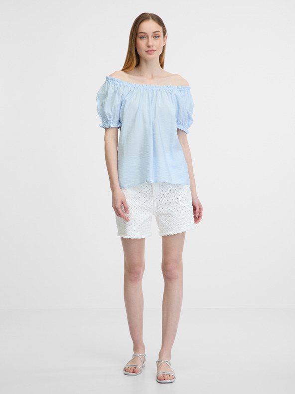 Orsay Hellblaue Damen Bluse ORSAY