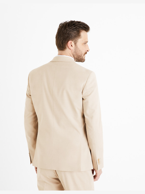 Celio Beige Herrenblazer schmal Celio Buamaury