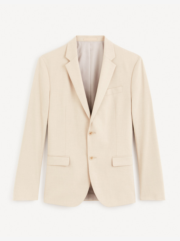 Celio Beige Herrenblazer schmal Celio Buamaury