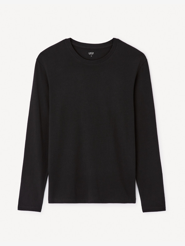 Celio Schwarzes Herren-Langarmhemd Celio Geuniml