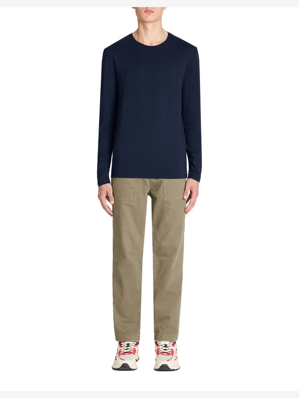 Celio Dunkelblaues Herren-Langarm-T-Shirt Celio Julesflash