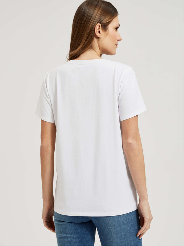 Moodo Damen T-Shirt mit Blumendruck Moodo