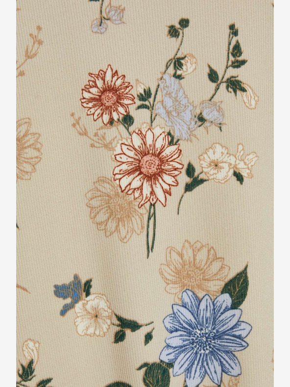 Moodo Beige bedrucktes Hemd Moodo