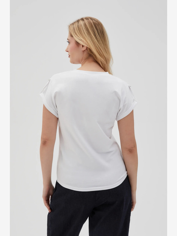 Moodo Weißes Damen-T-Shirt Moodo