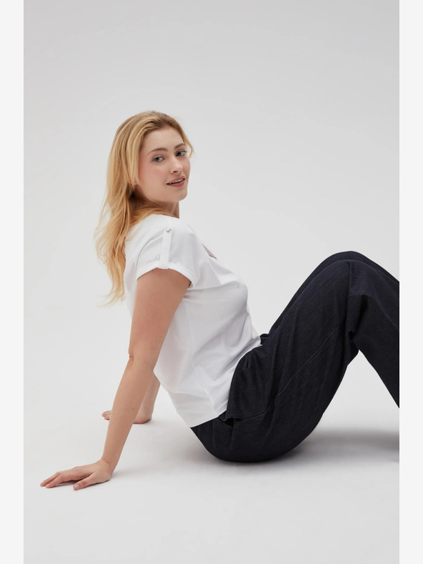 Moodo Weißes Damen-T-Shirt Moodo