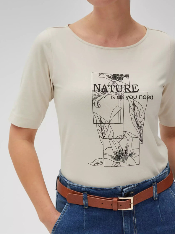 Moodo Beigefarbenes Damenhemd Moodo