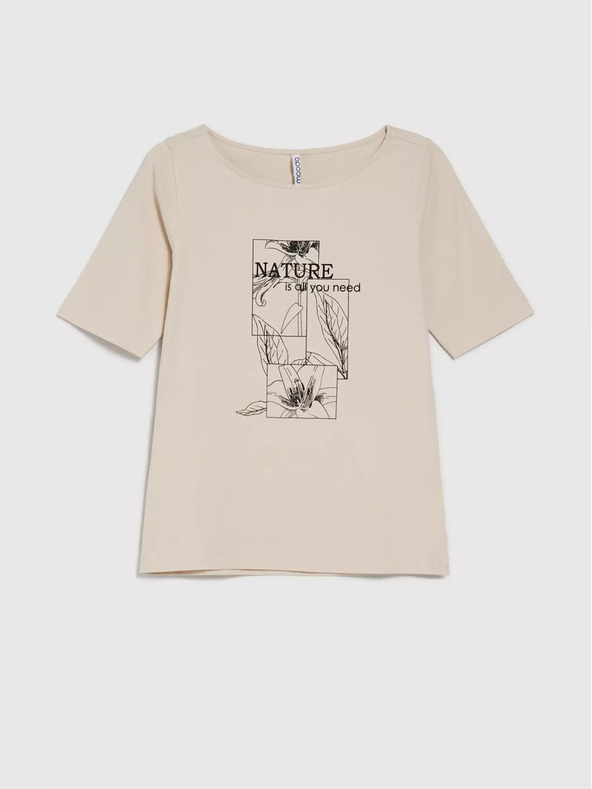 Moodo Beigefarbenes Damenhemd Moodo