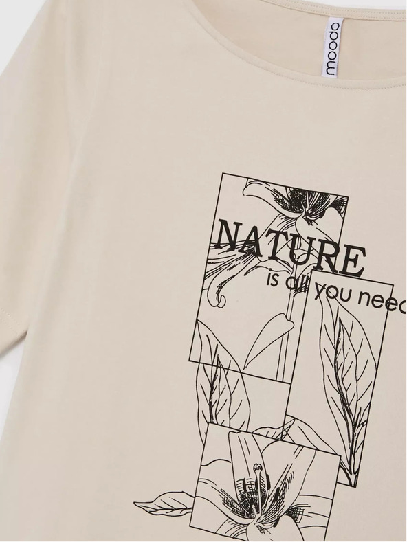 Moodo Beigefarbenes Damenhemd Moodo