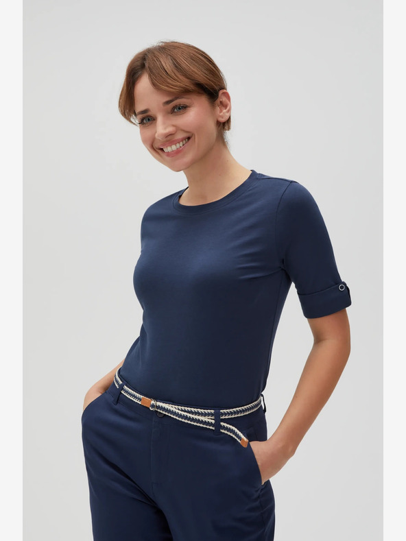 Moodo Dunkelblaues Damen T-Shirt Moodo
