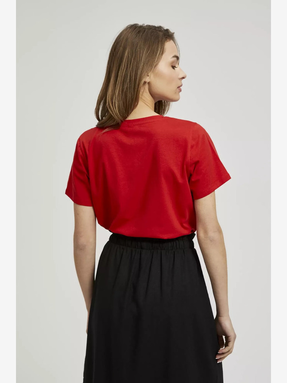 Moodo Rotes Kurzarm-Shirt Moodo