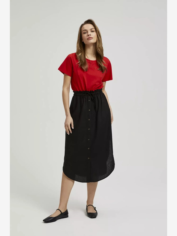 Moodo Rotes Kurzarm-Shirt Moodo