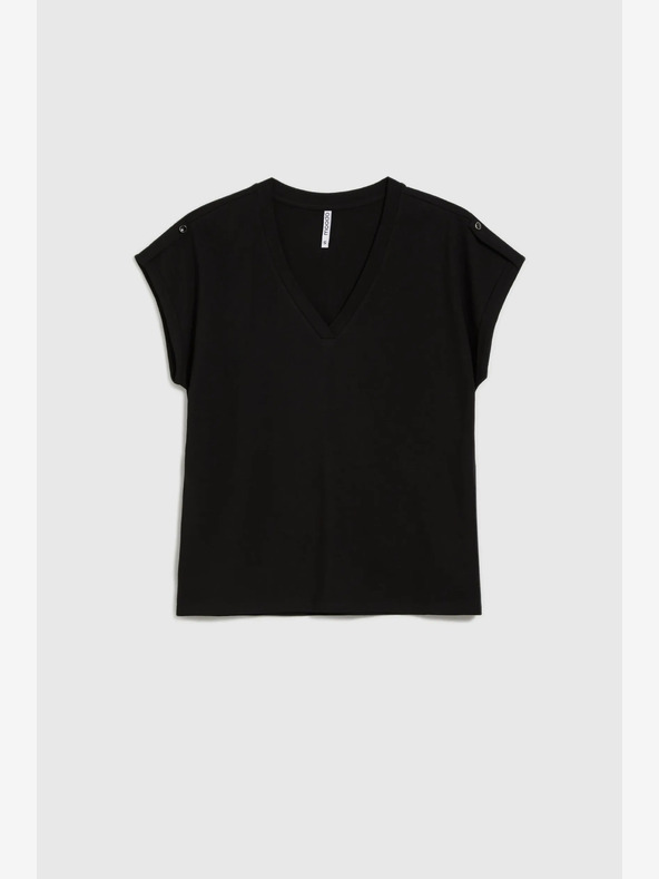 Moodo Schwarzes Damen Long Shirt Moodo
