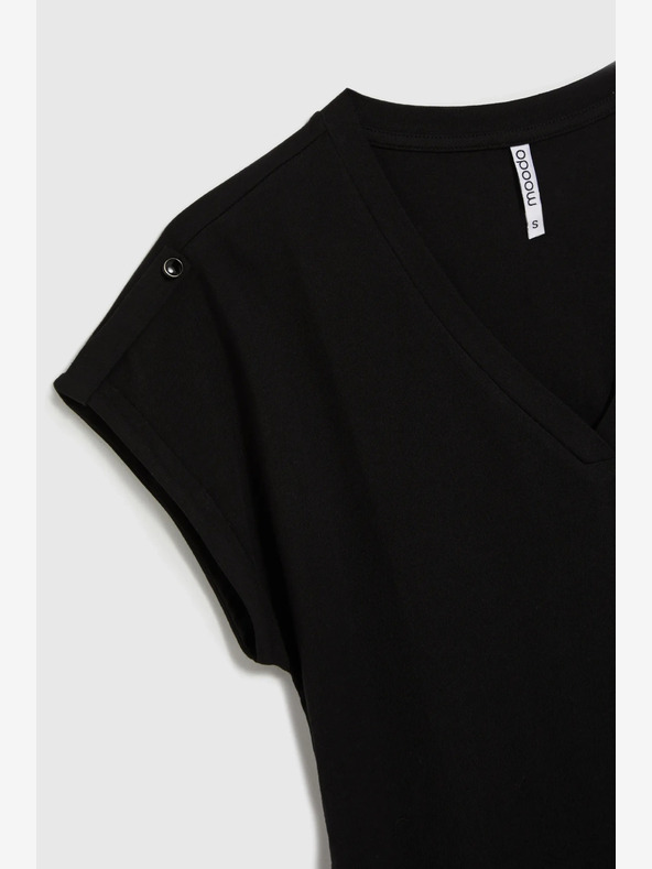 Moodo Schwarzes Damen Long Shirt Moodo