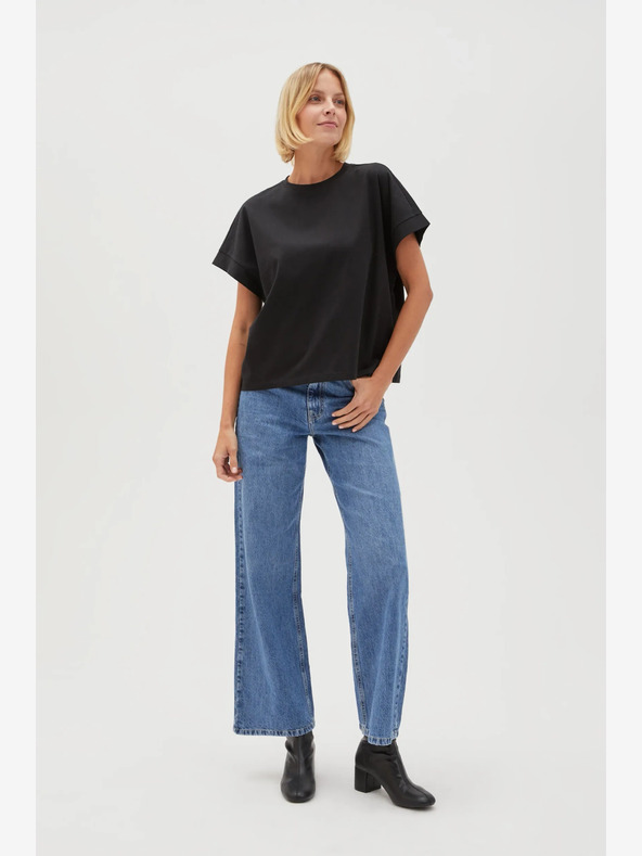 Moodo Schwarzes Damen Long Shirt Moodo