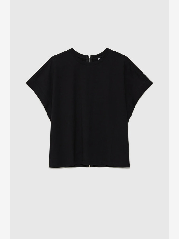 Moodo Schwarzes Damen Long Shirt Moodo