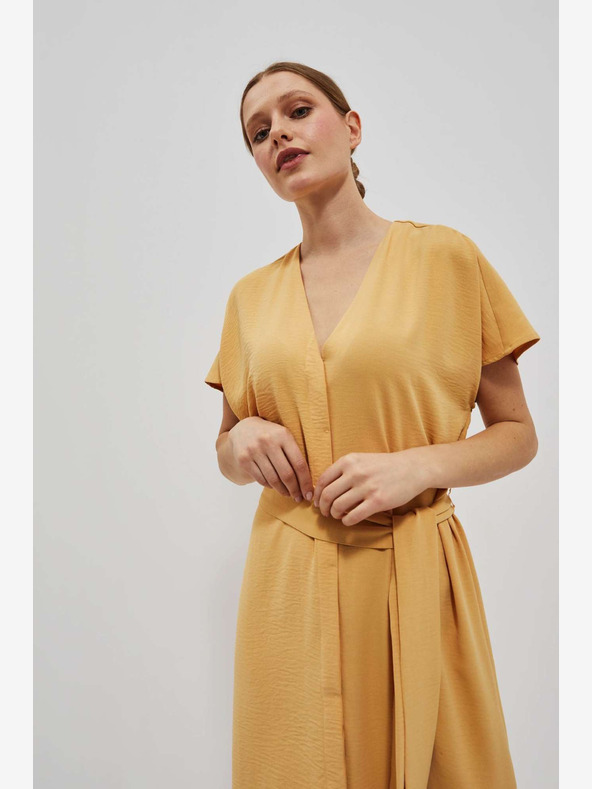 Moodo Gelbes langes Kleid Moodo