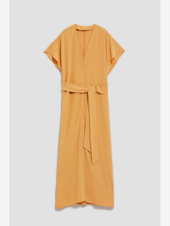 Moodo Gelbes langes Kleid Moodo