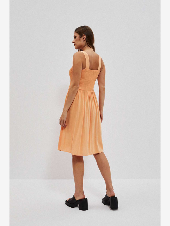 Moodo Orangefarbenes Riemchenkleid Moodo