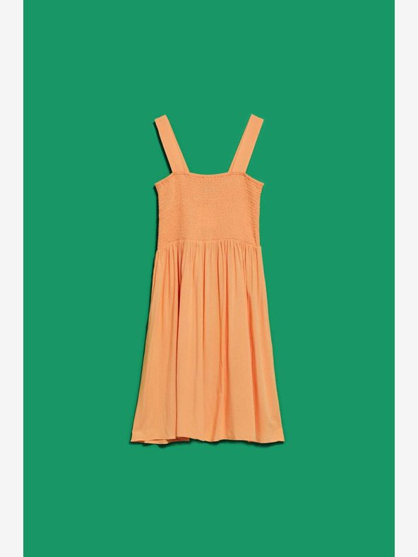 Moodo Orangefarbenes Riemchenkleid Moodo