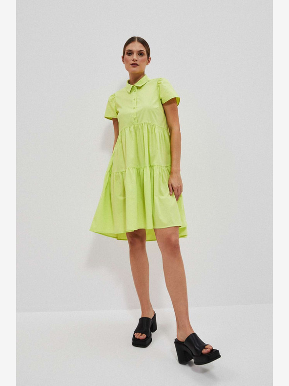 Moodo Hellgrünes Hemdkleid Moodo