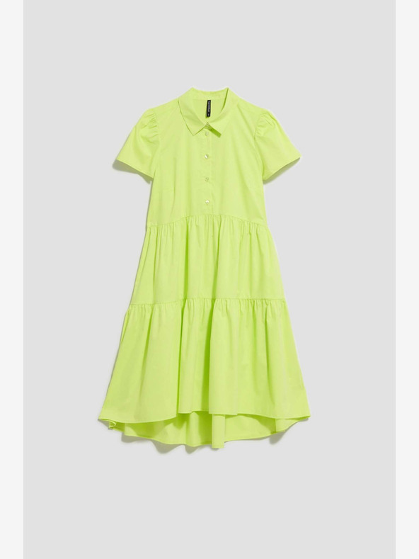 Moodo Hellgrünes Hemdkleid Moodo