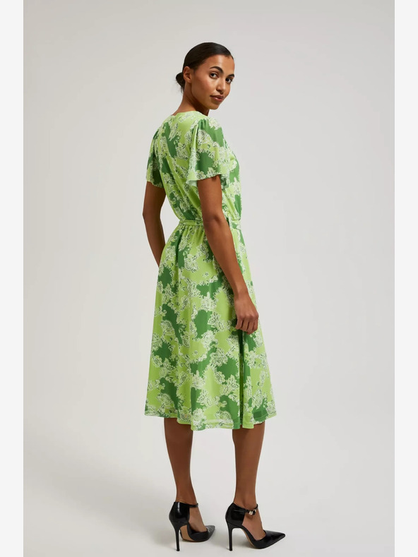 Moodo Grün gemustertes Kleid Moodo