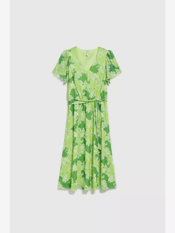 Moodo Grün gemustertes Kleid Moodo