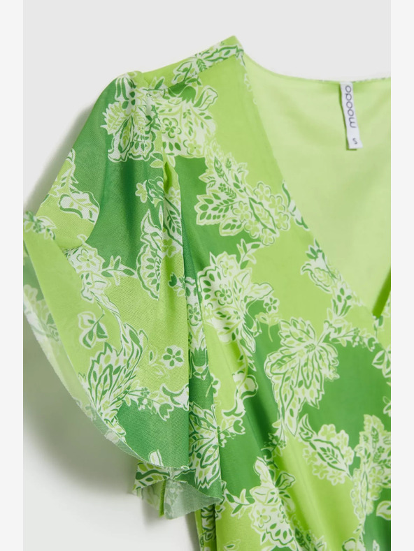 Moodo Grün gemustertes Kleid Moodo