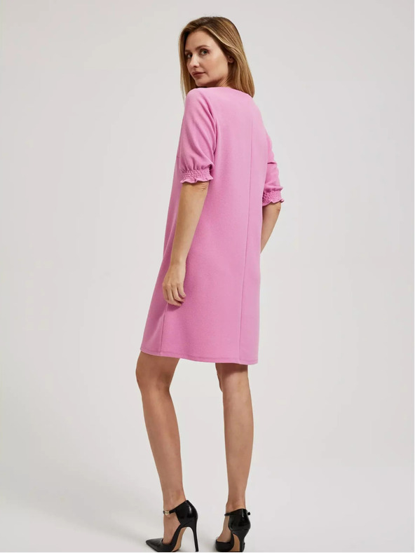 Moodo Rosa gerades Kleid Moodo