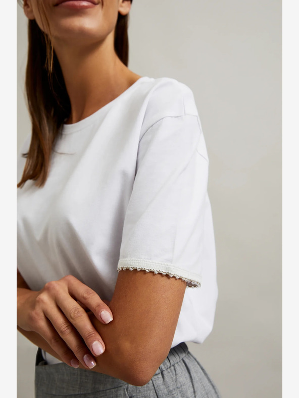 Moodo Weißes Damen-T-Shirt Moodo