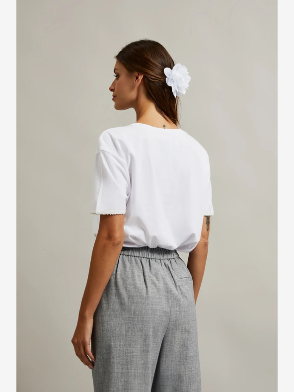 Moodo Weißes Damen-T-Shirt Moodo