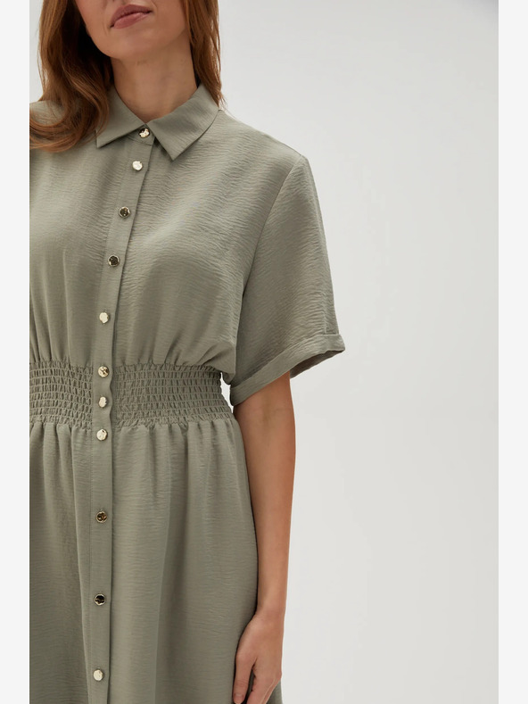 Moodo Hellgrünes Damen-Hemdkleid Moodo