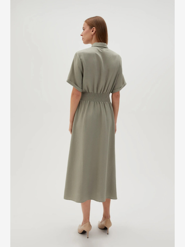 Moodo Hellgrünes Damen-Hemdkleid Moodo