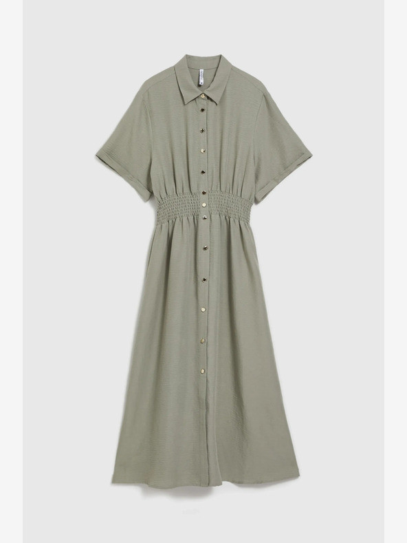 Moodo Hellgrünes Damen-Hemdkleid Moodo